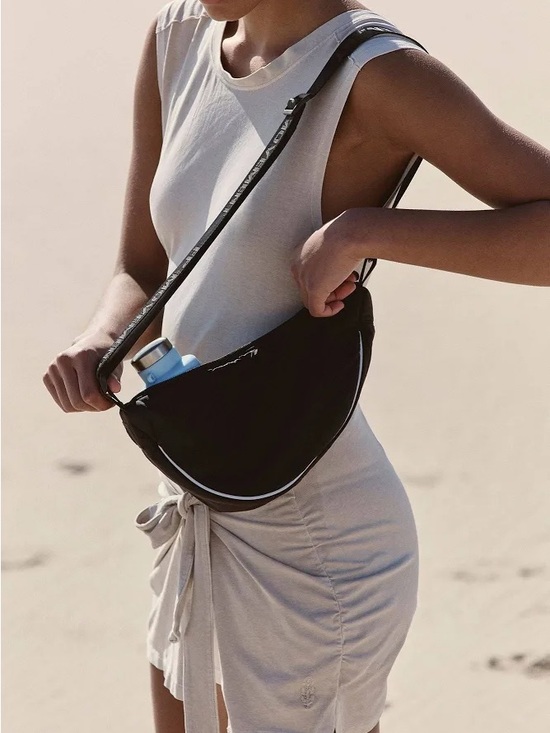 FP Movement by Free People Handbags - FP Movement by Free People Black Crescent Crossbody Bag